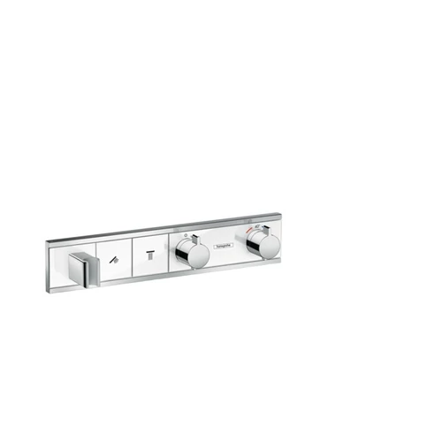 Hansgrohe RainSelect zuhanycsaptelep színkészlet 2 fogyasztóhoz, falsík alatti szereléshez, fehér/króm 15355400